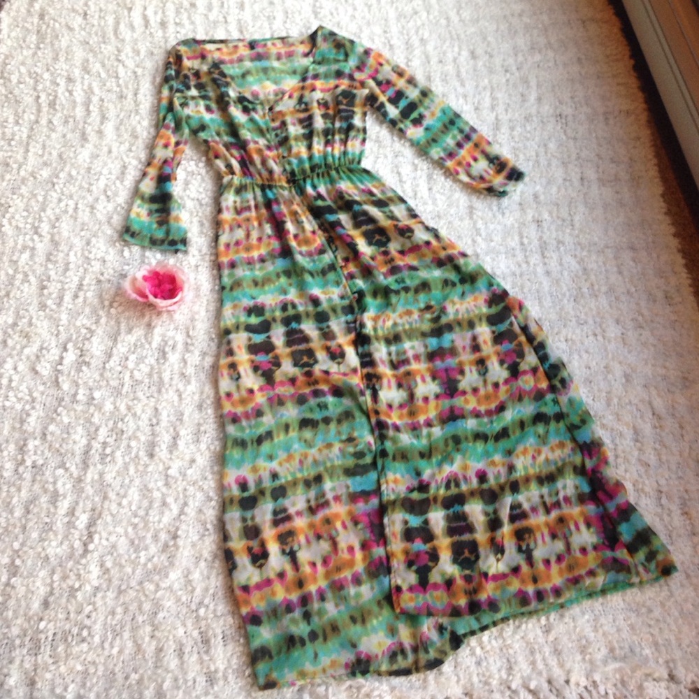 Tie-Dye Duster Maxi Dress